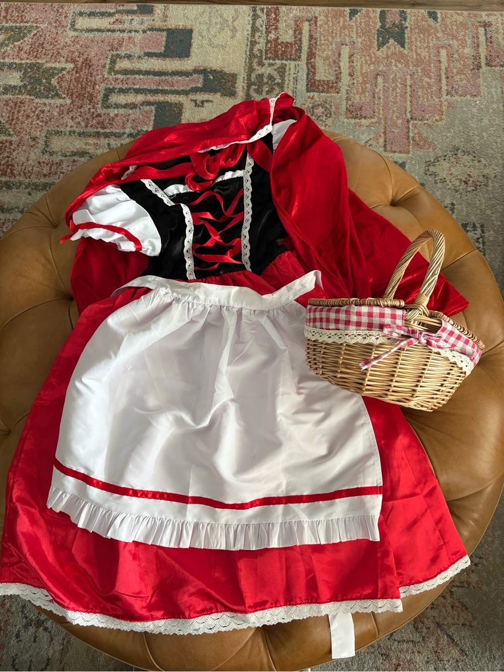 4 piece Little Red Riding Hood costume.